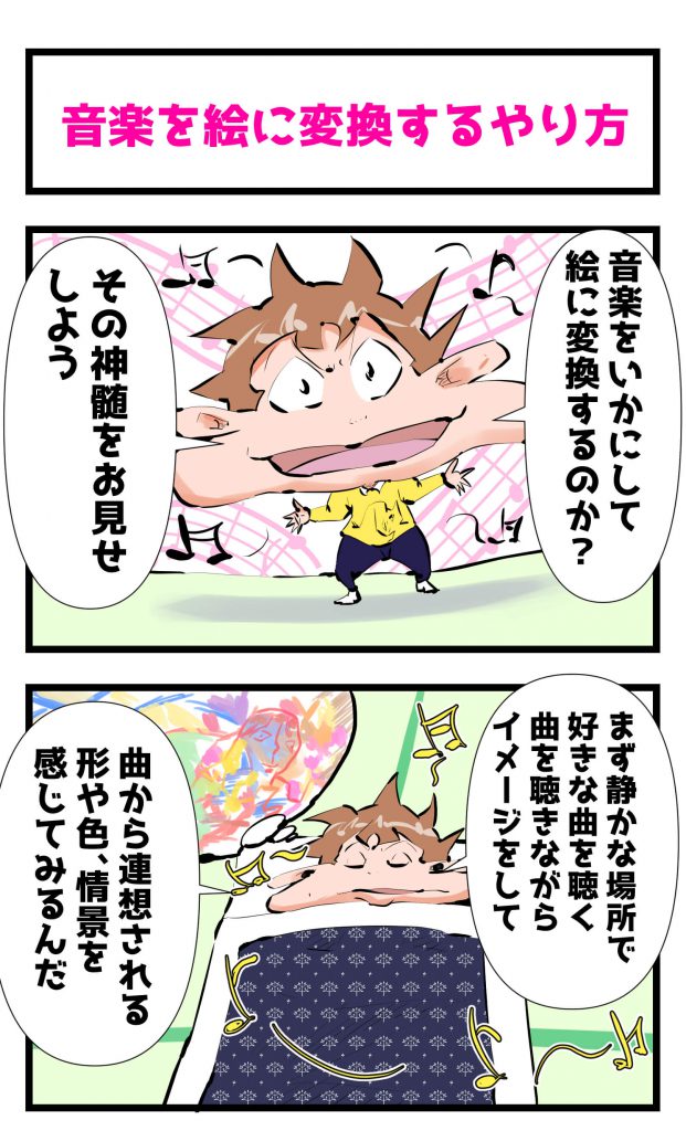 音楽を絵にする,漫画