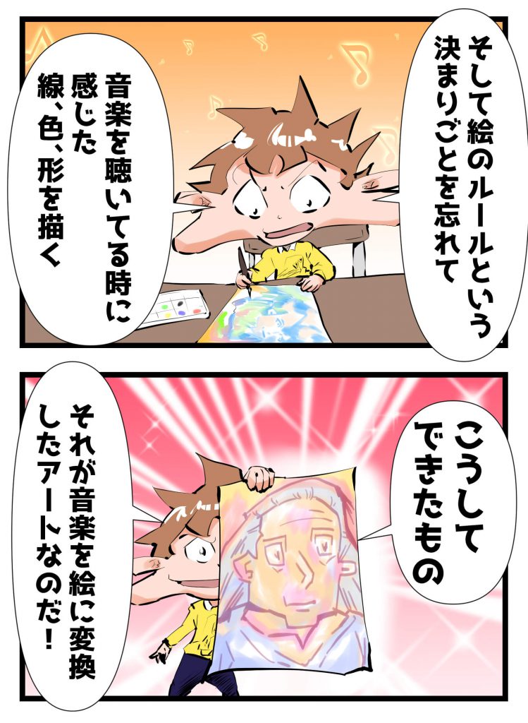 音楽を絵にする,漫画