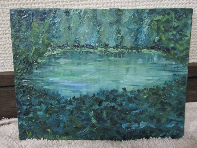 幻想の森を描いた油絵