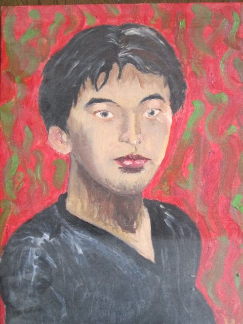 18歳の時に描いた自画像