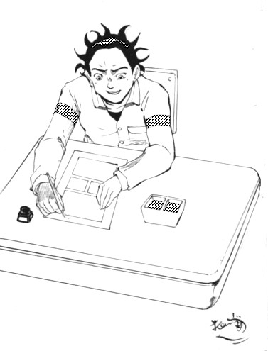 漫画描いてる