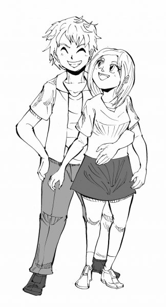 潜在意識 絵 仲の良い男女