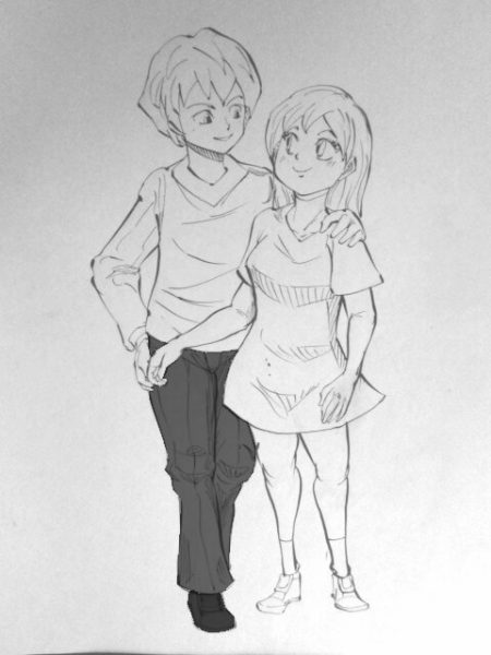 潜在意識 絵 見つめあう男女