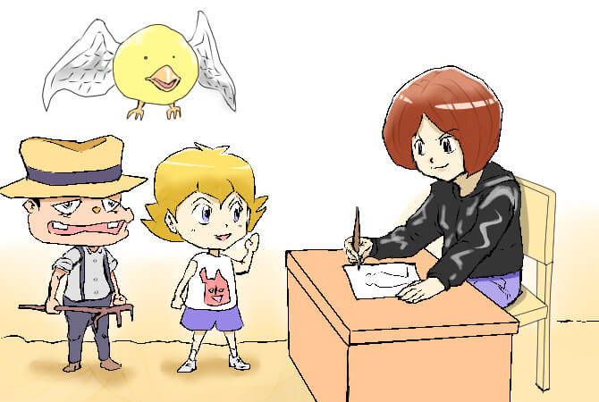 漫画,独学,キャラクター創作のイラスト