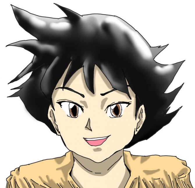 もろ星ハヤトの顔イラスト