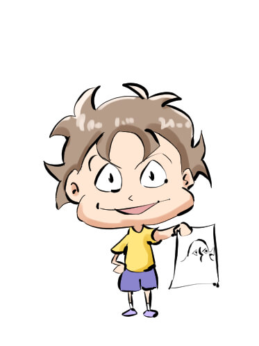 粕川,全身イラスト