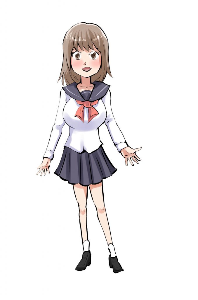 女学生,イラスト