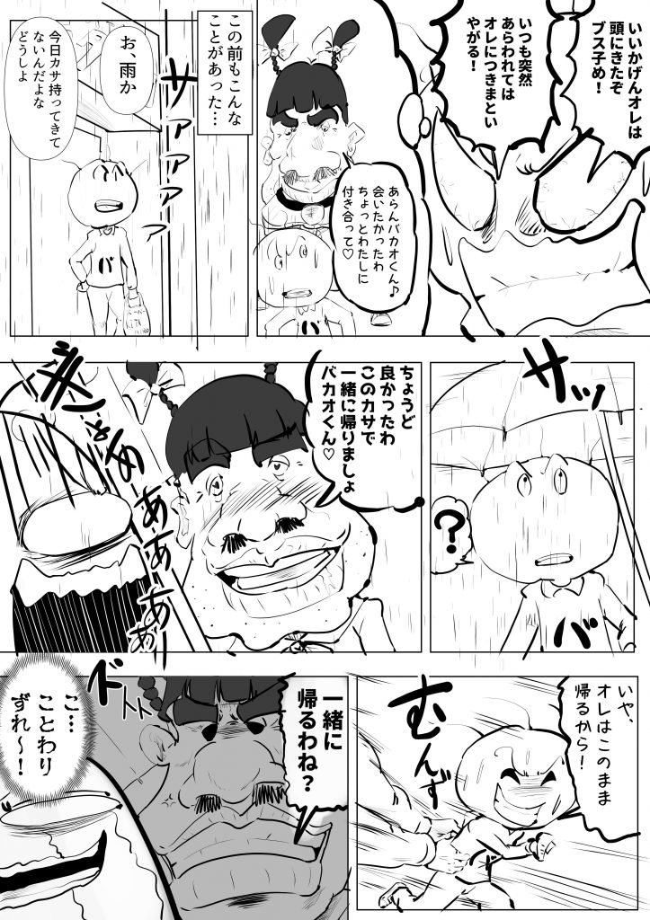バカオ,怒る,漫画