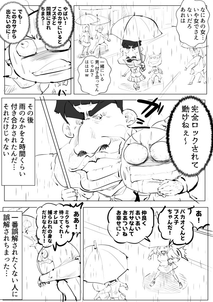 バカオ,怒る,漫画