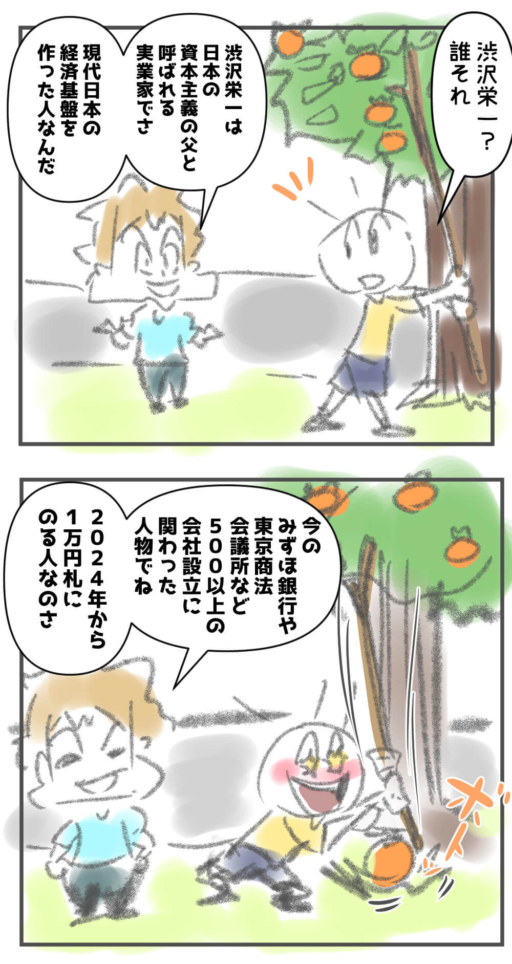 渋沢栄一,漫画