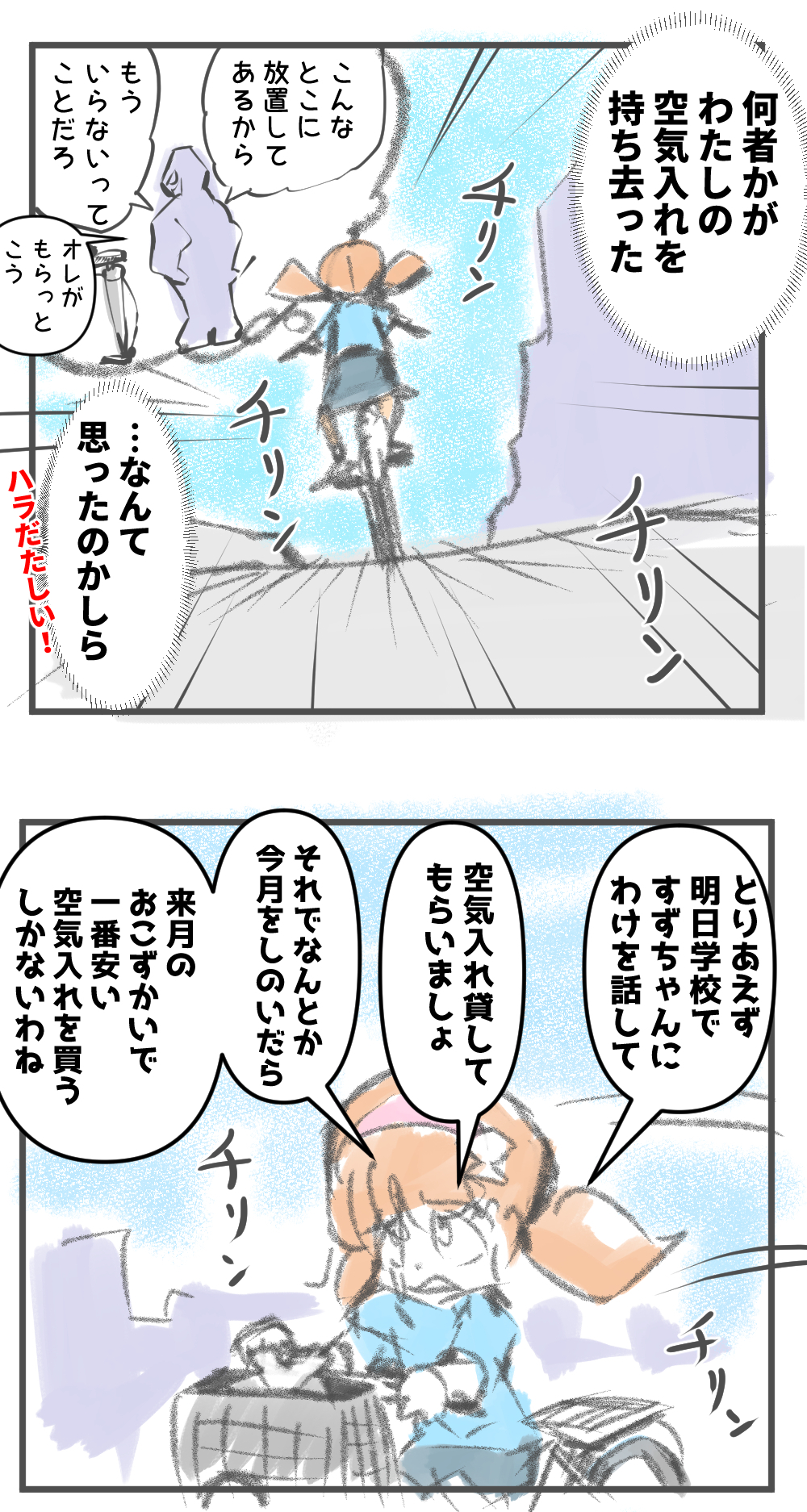 自転車,空気入れ,漫画