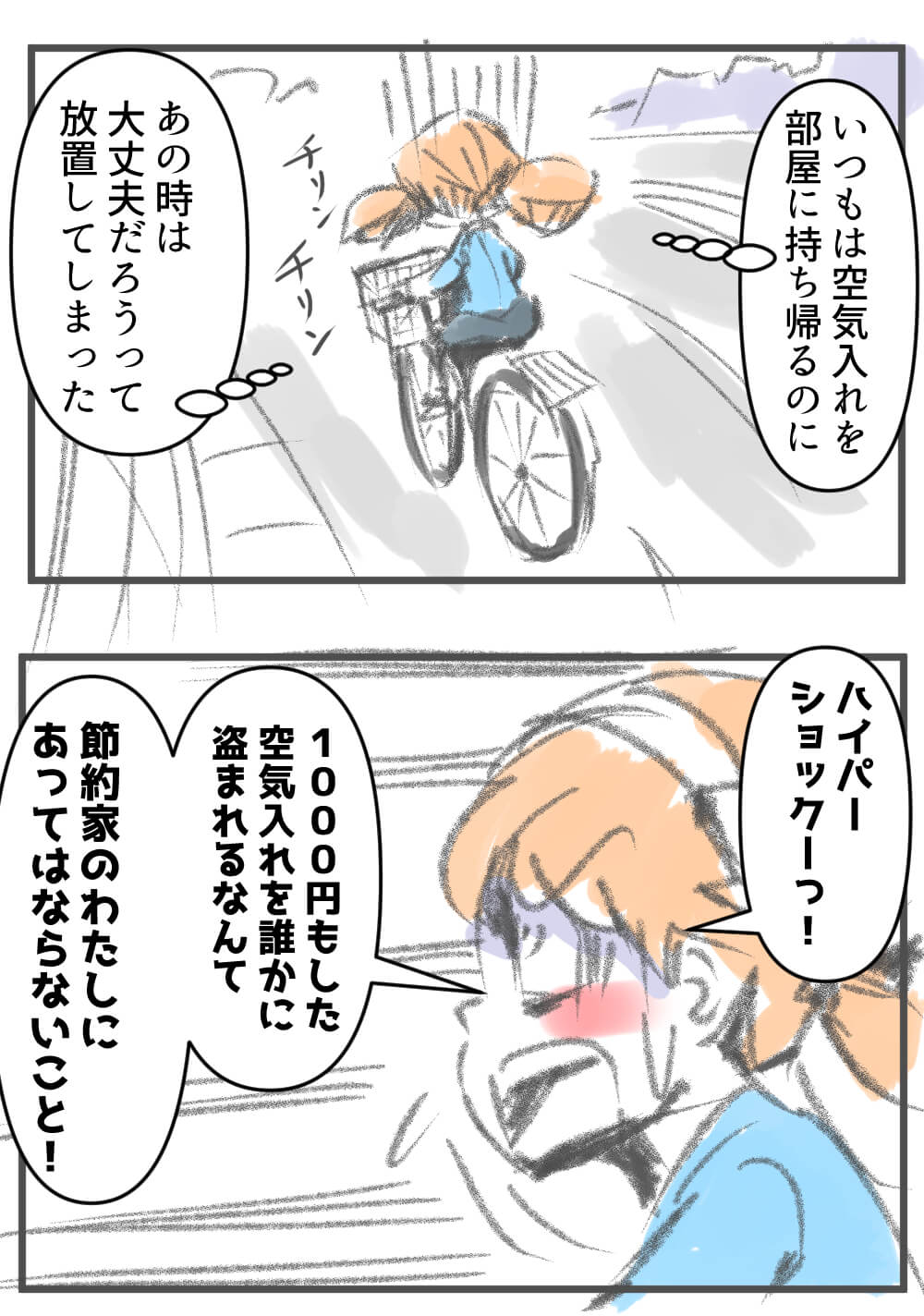 自転車,空気入れ,漫画