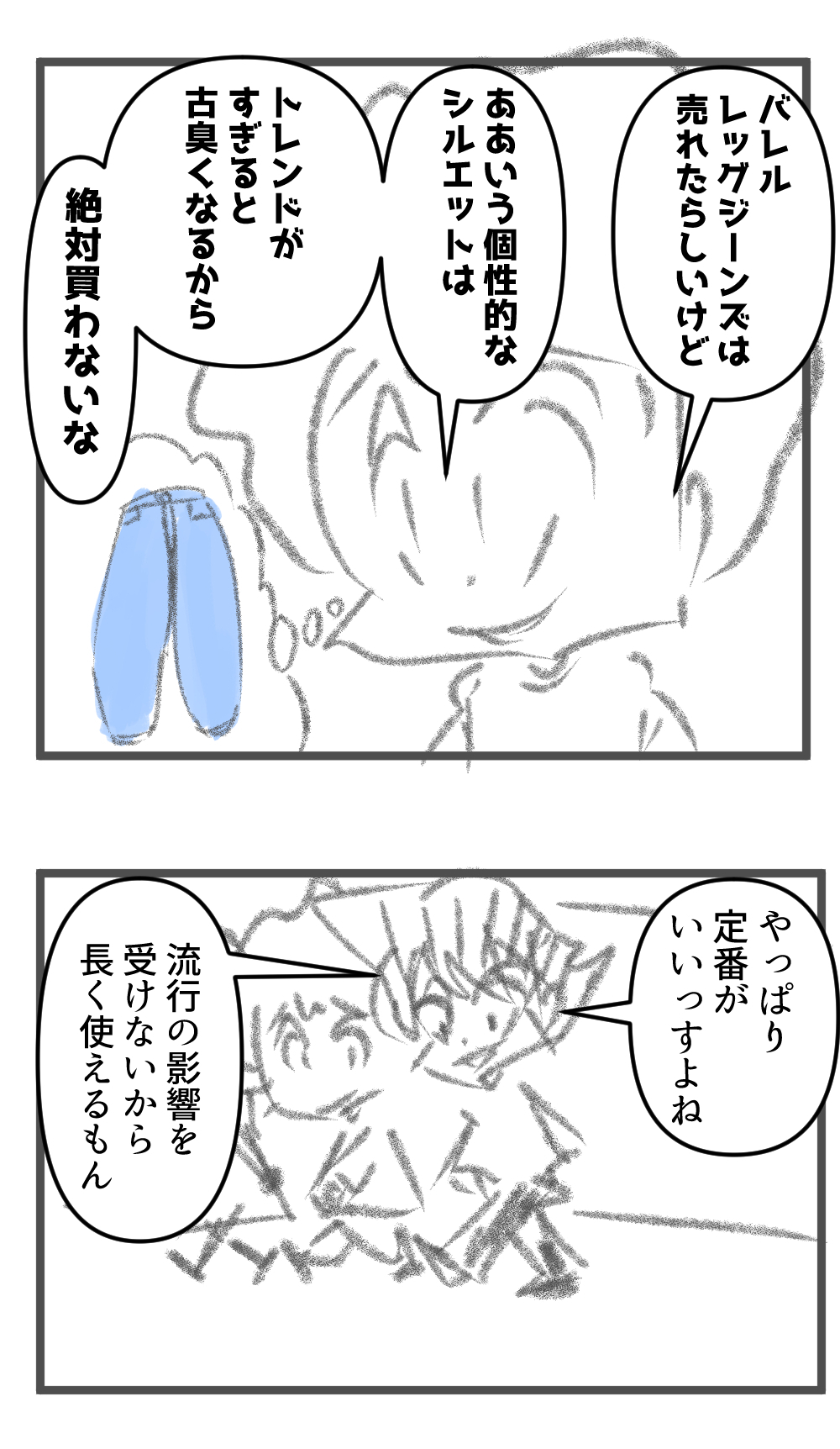 GUのストレートジーンズに足を通して~661話