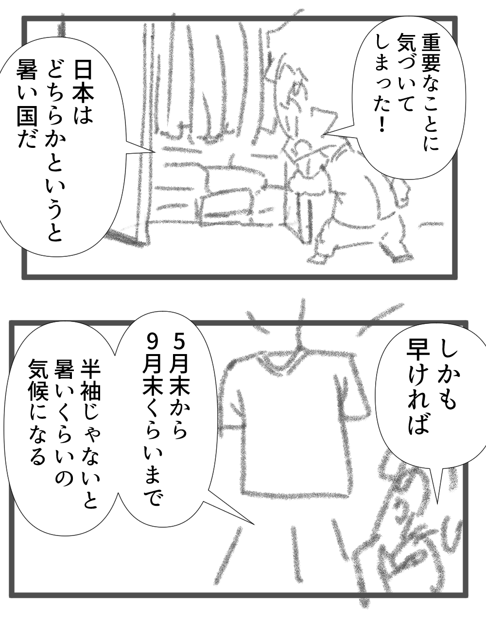 半袖がメイン完成