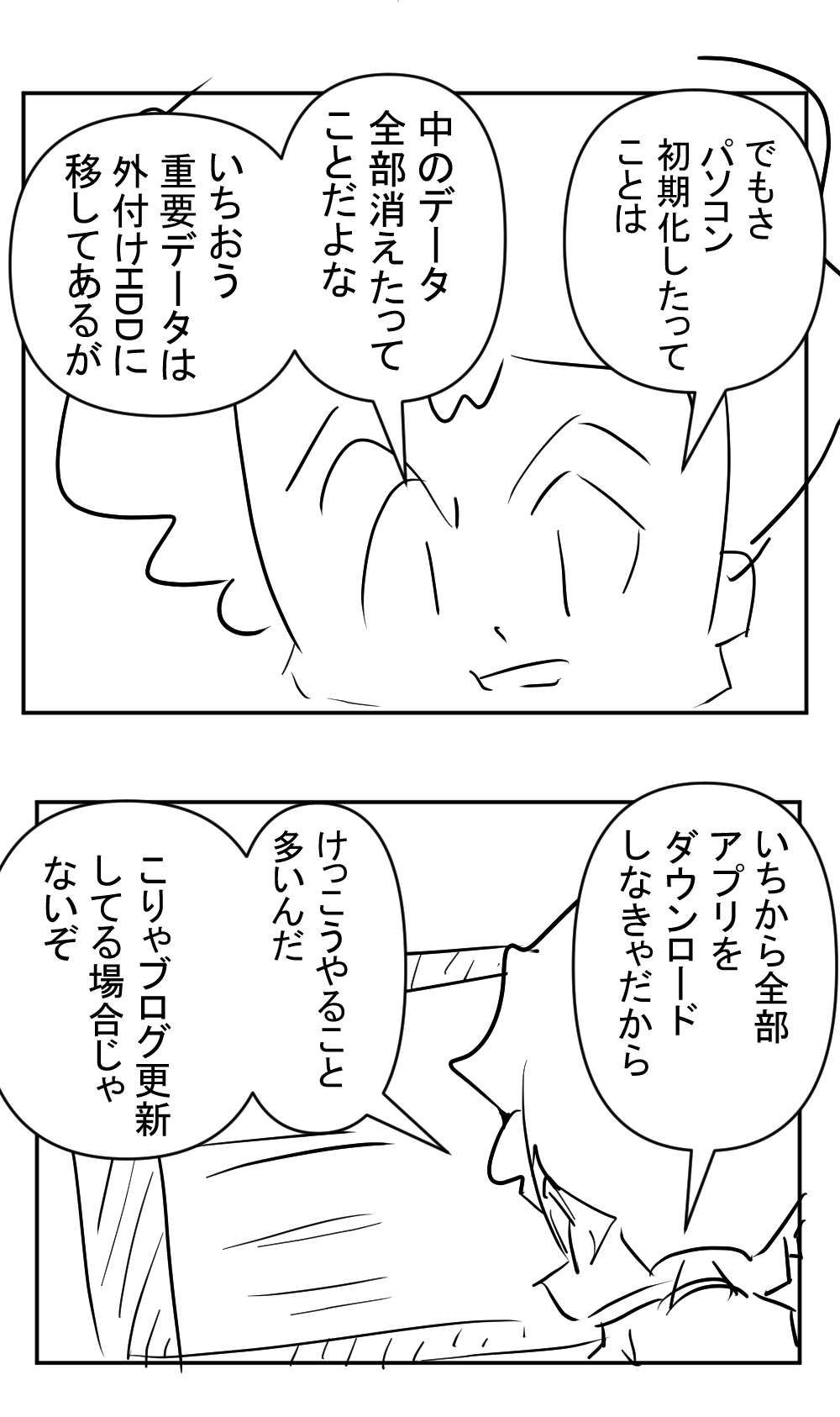 パソコンの初期化完成